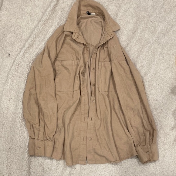 Tan Corduroy Button Up - Picture 1 of 4